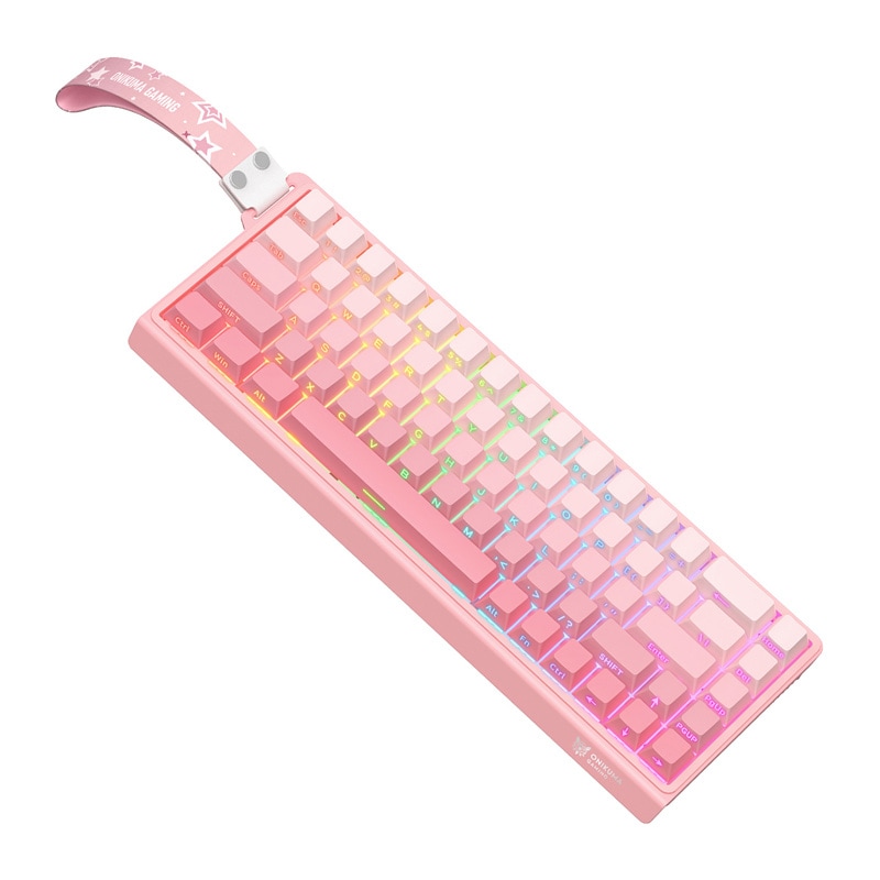 ONIKUMA G69-tangentbord (rosa) (QWERTY)