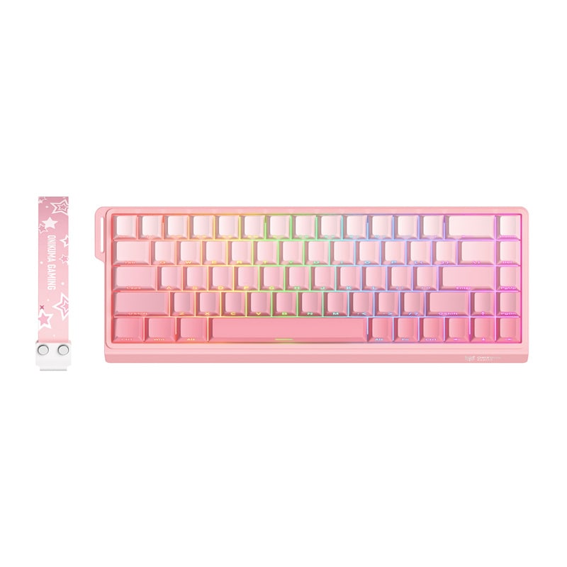 ONIKUMA G69-tangentbord (rosa) (QWERTY)