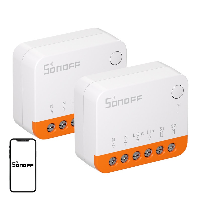 Sonoff MINIR4 (Extreme) strömbrytare, 2-pack