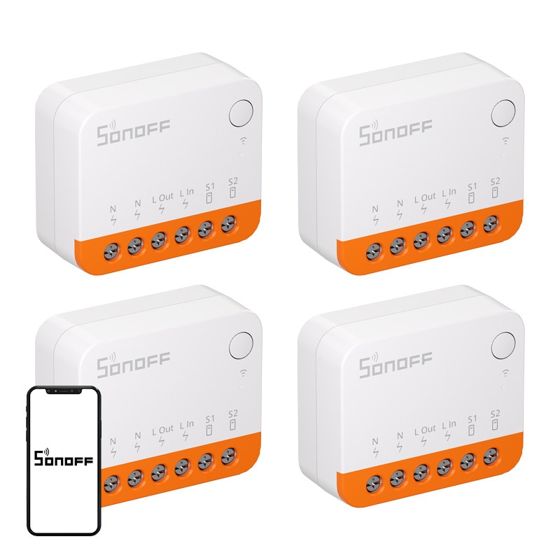 Sonoff MINIR4 (Extreme) strömbrytare, 4-pack