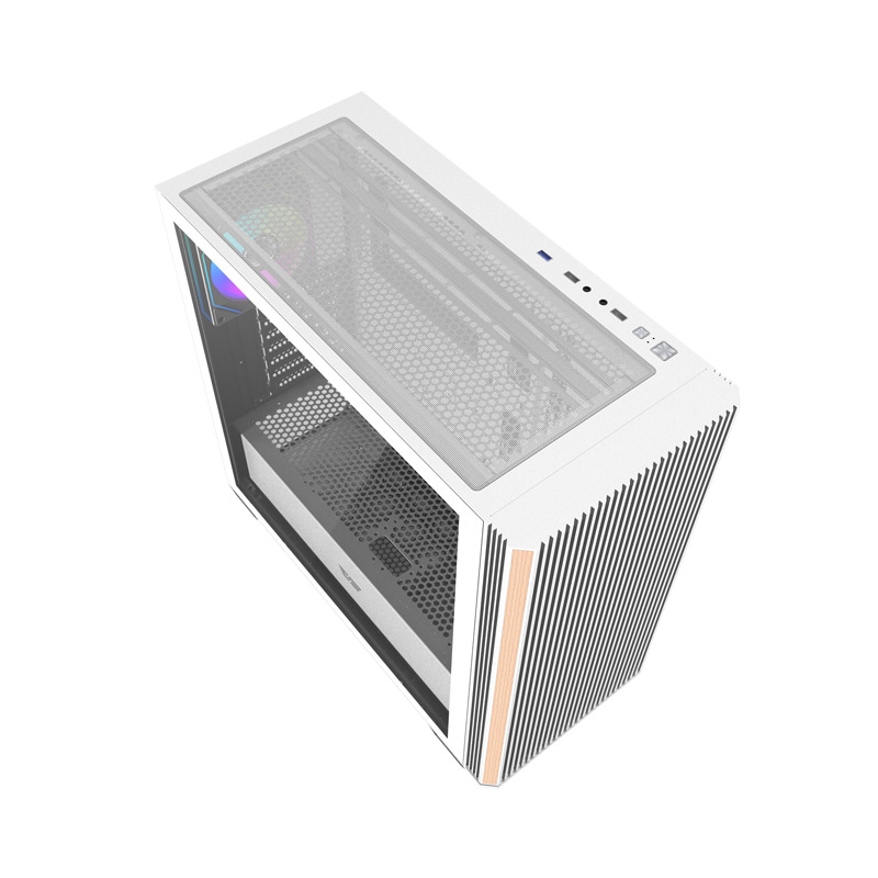 Darkflash DS900WS datorchassi (vitt) + 4 ARGB-fläktar