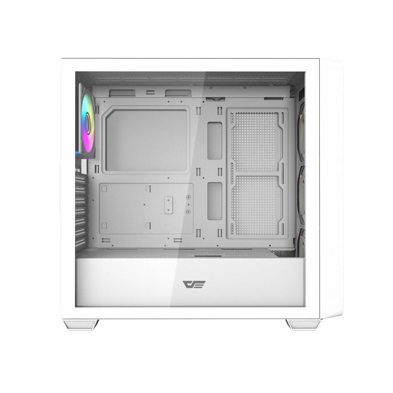 Darkflash DS900WD ATX-datorchassi (vitt) + 4 fläktar