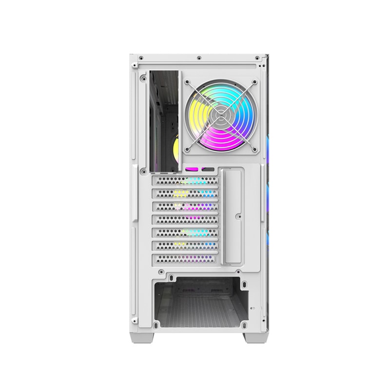 Darkflash DS900WD ATX-datorchassi (vitt) + 4 fläktar