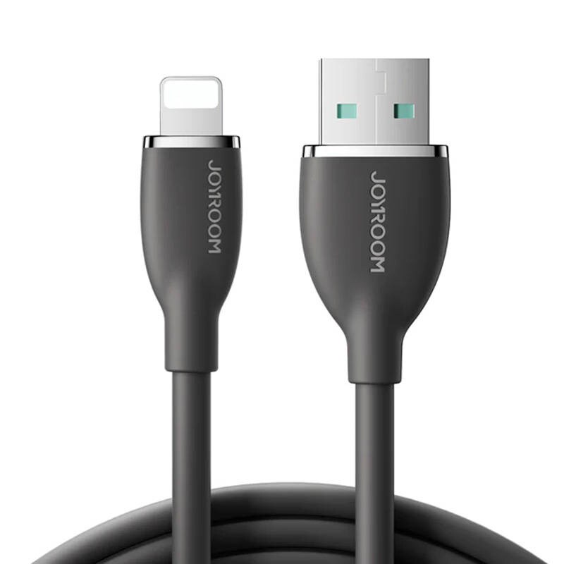 Färgglad USB-till-Lightning-kabel 3A SA29-AL3 / 3A / 1,2 m (svart)