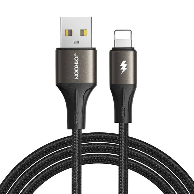 USB-till-Lightning-kabel Joyroom SA25-AL3 / 3 A / 1,2 m (svart)