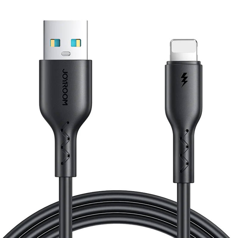 USB-till-Lightning-snabbladdningskabel Joyroom SA26-AL3/ 3A / 1 m (svart)