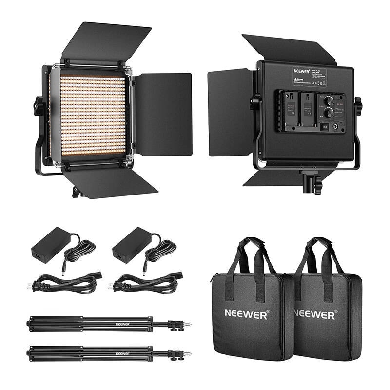 Kit Neewer 660 Bi Color LED, två lampor à 40 W, 3200–5600 K