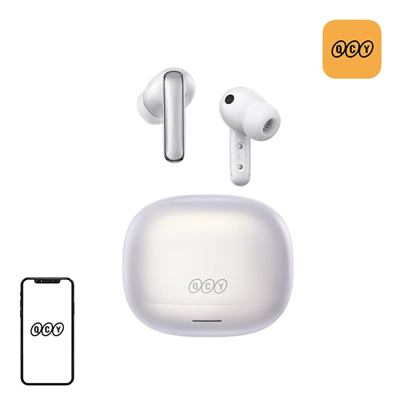 QCY Melobuds N65 trådlösa öronsnäckor (vita)