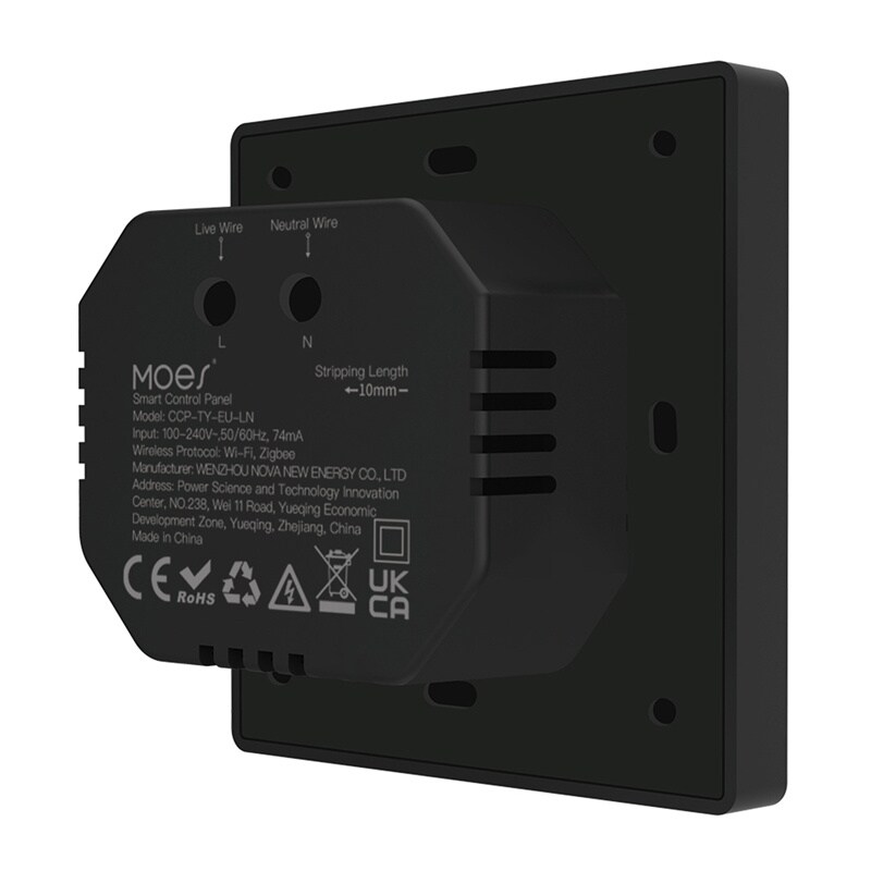MOES CCP-TY-LN Wi-Fi/ZigBee-kontrollpanel med 4-tums LCD-skärm
