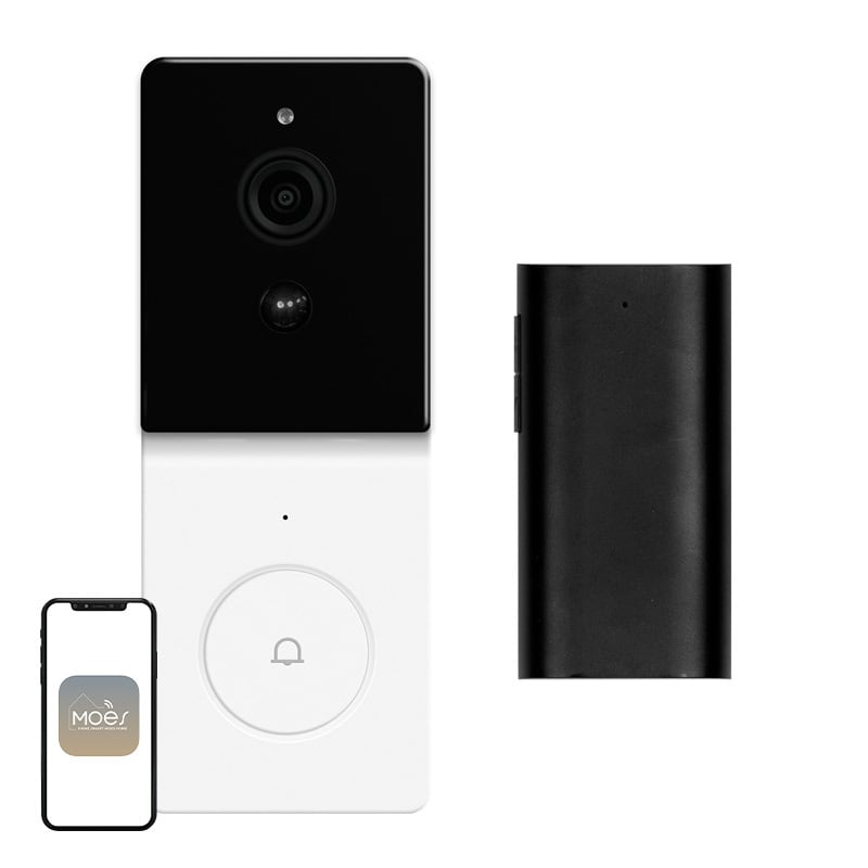 MOES WDB-TY-B20 Wi-Fi RF 433 MHz 1080p videodörrklocka
