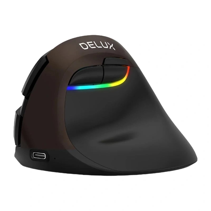Delux M618Mini Gold ergonomisk mus (USB / Bluetooth / 2,4 GHz)