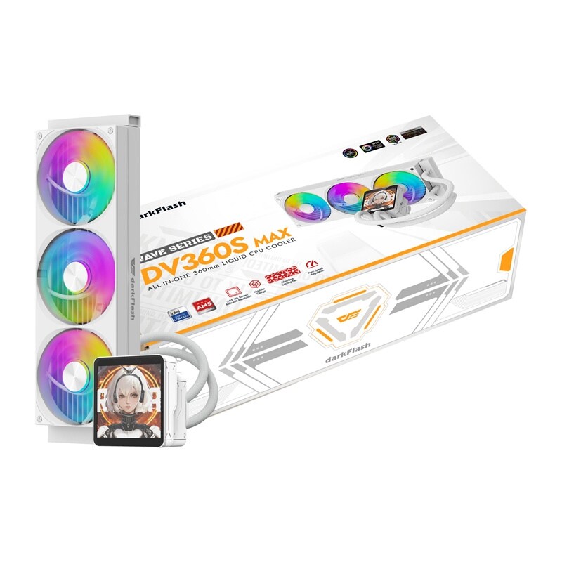 DarkFlash DV360S MAX CPU-kylare (vit)