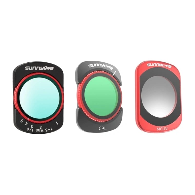 Sunnylife-filterset för Osmo Pocket 4 och Pocket 3: VND2-32, CPL, MCUV, Black Mist 1/4