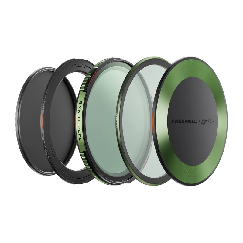 Sats med variabelt ND-CPL-filter, Freewell Brandon Li, 77 mm