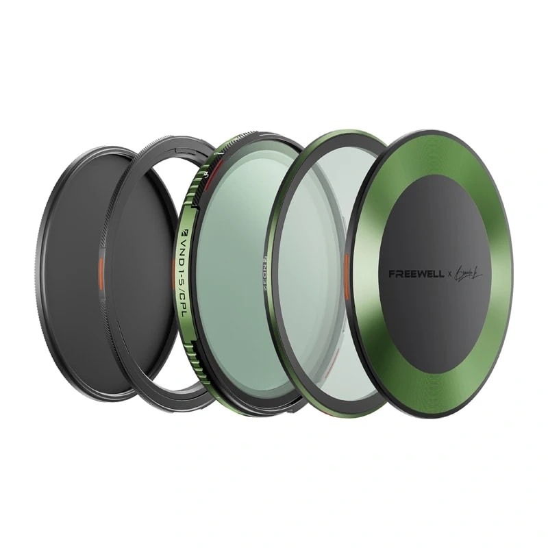 Set med variabla ND- och CPL-filter, Freewell Brandon Li, 82 mm