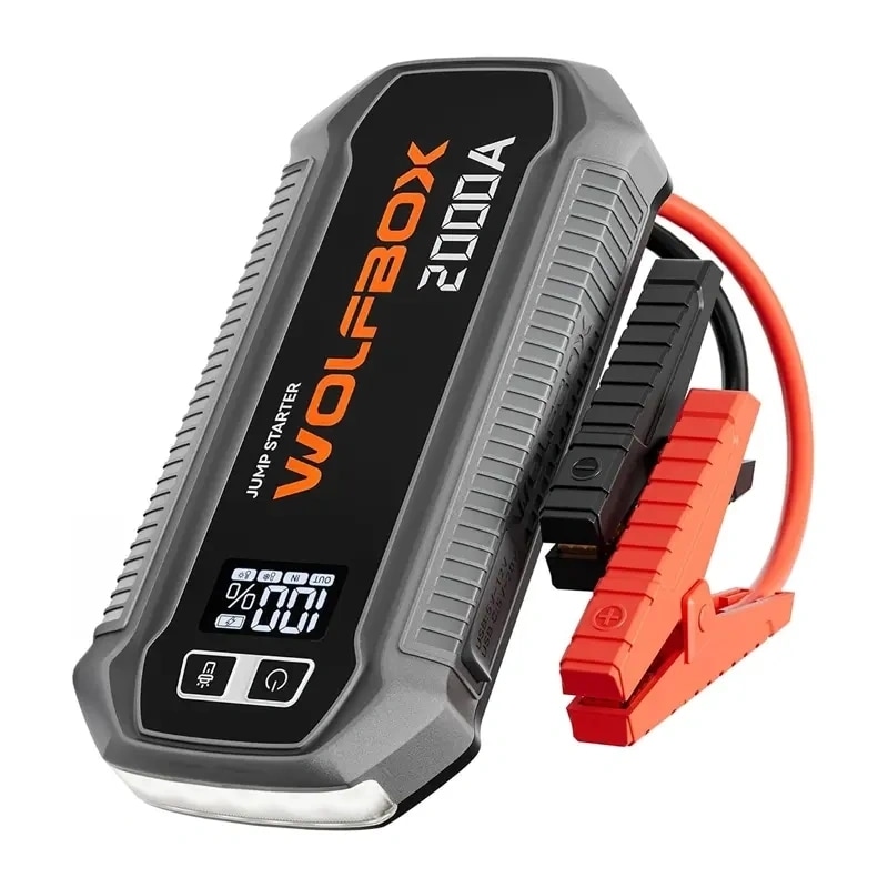 WOLFBOX MegaVolt 12, 16 000 mAh, 2 000 A, startkabel