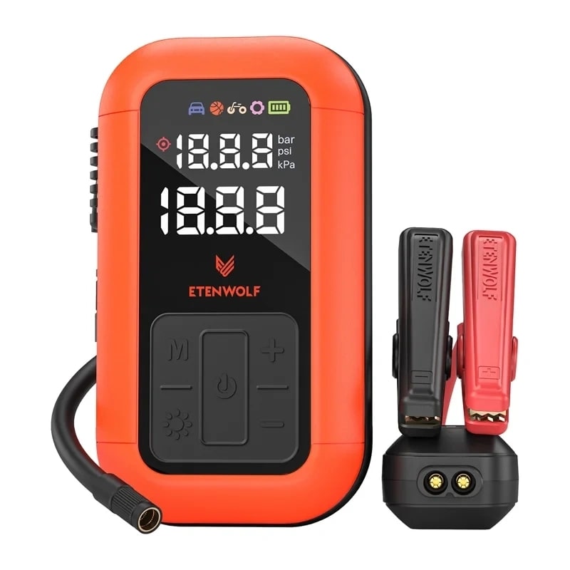Etenwolf X6 Pro luftkompressor för bilen, 11,03 bar, 8 000 mAh