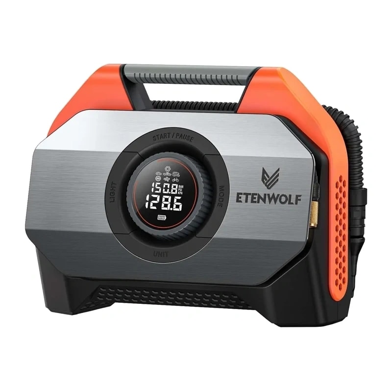 Etenwolf S6 bilkompressor, 11,03 bar, 19 200 mAh (orange)