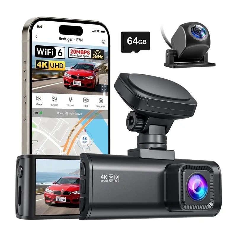 REDTIGER F7N WiFi 4K + 1080p ajotallennin