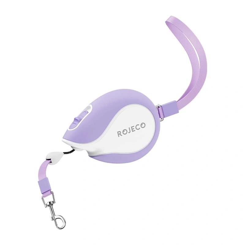 Utdragbar koppel Rojeco Mini Pet 3 m (lila)