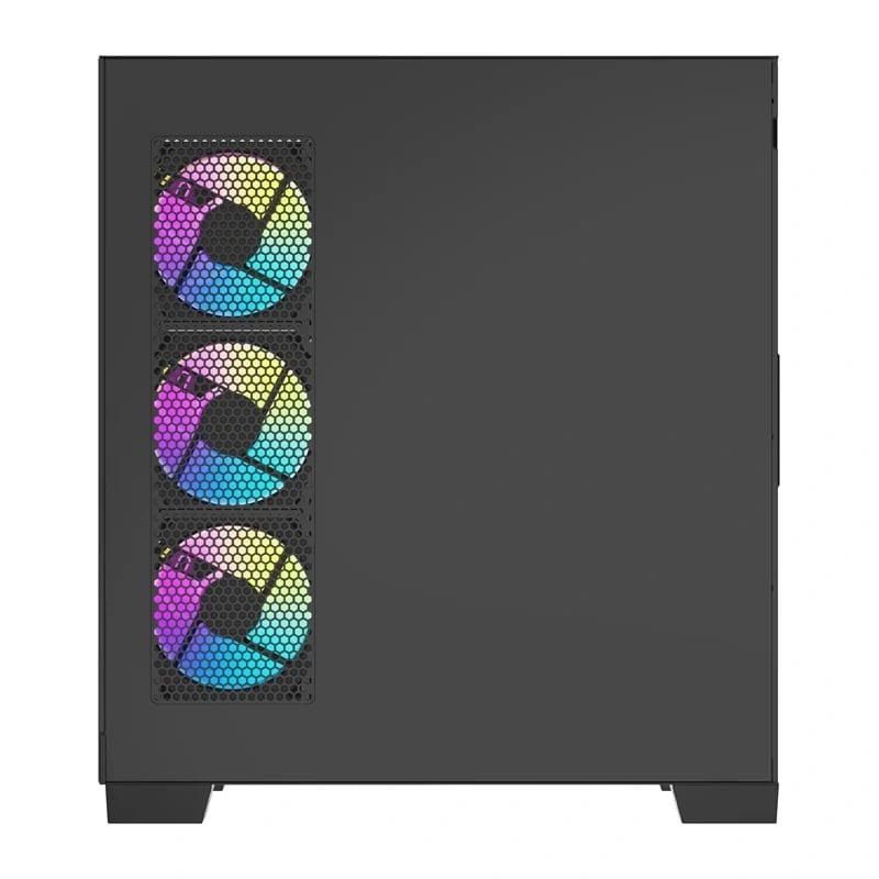 Datorchassi DarkFlash K430 + 6 fläktar (svart)