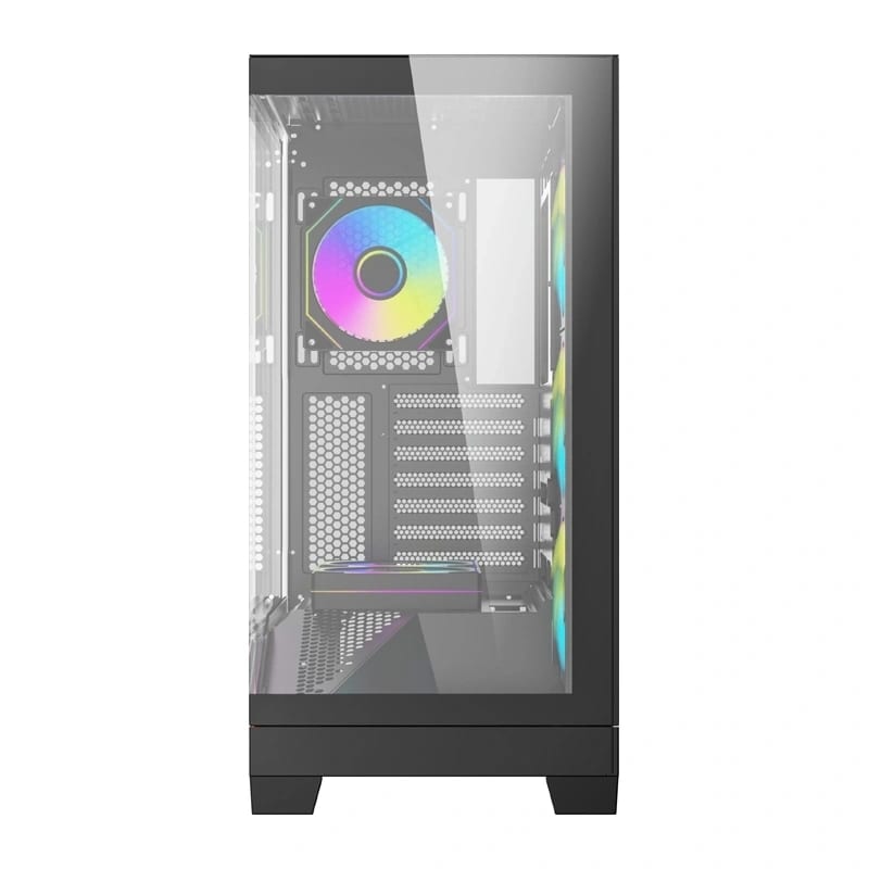 Datorchassi DarkFlash K430 + 6 fläktar (svart)