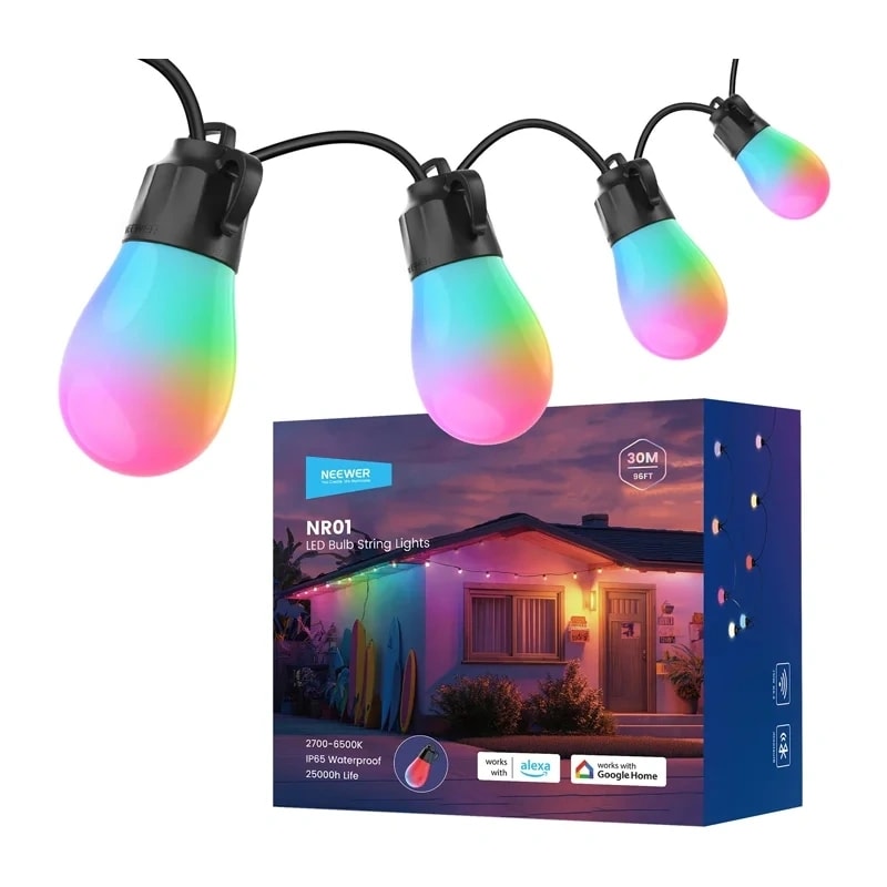 Utomhusljusslinga NEEWER RGB varmvitt
