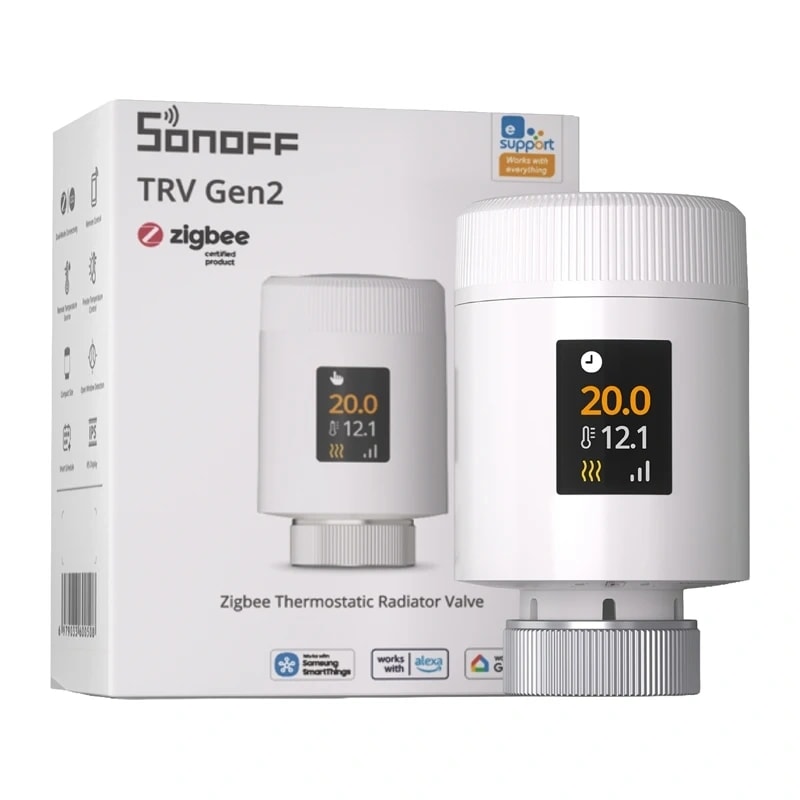 Termostatventil för radiatorer Sonoff TRV Gen2 ZigBee