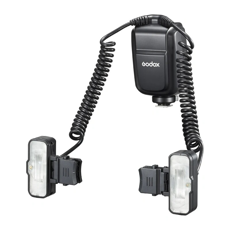 GODOX MF-T76 makroblixt med dubbla blixthuvuden för Nikon