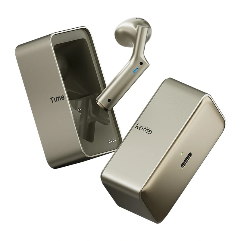 TimeKettle W4 Plus TWS-hörlurar med översättningsfunktion (guld)