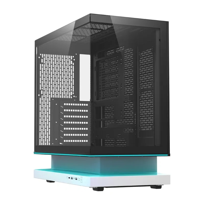 DarkFlash F1 ATX-datorchassi + 6 fläktar (vit)