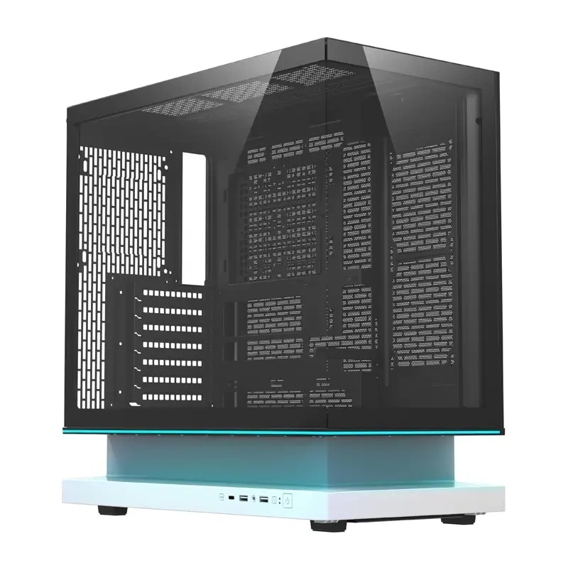 DarkFlash F1 ATX-datorchassi + 6 fläktar (vit)