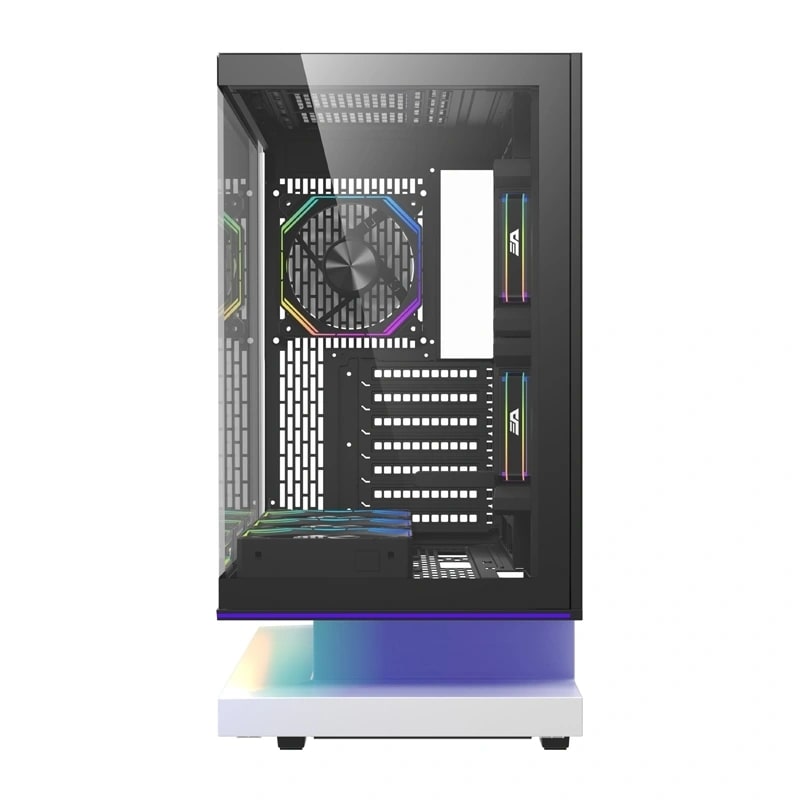 DarkFlash F1 ATX-datorchassi + 6 fläktar (vit)