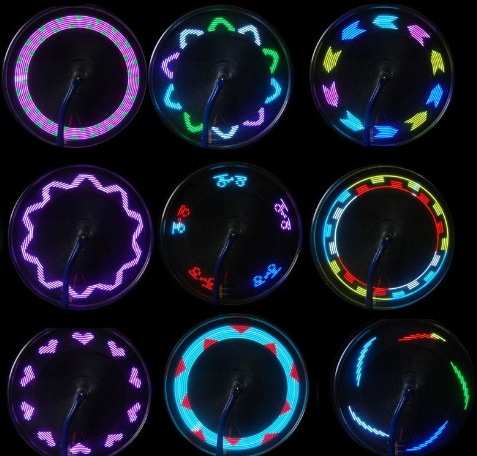 Cykellyse hjul - effektfull med 30 olika LED mönster