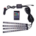 RGB LED-slinga för bilgolv - 48 LED med fjärrkontroll