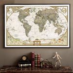 Världskarta Retro väggdekor 70X105cm