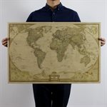 Världskarta Retro väggdekor 70X105cm