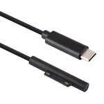 USB Type-C till 6 Pin Magnetisk laddkabel till Microsoft Surface Pro 6