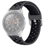 Handledsband till Galaxy Watch 46 / S3 / Huawei Watch GT 1 / 2 - Svart / Grå (strl L)