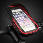 Vattentät mobilhållare för mountain bike med korthållare som fästs i styret