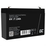 Green Cell AGM VRLA Batteri 6V 7.2Ah