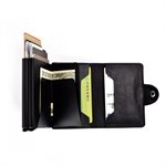 RFID-Plånbok med Pop-up och konstläder - svart