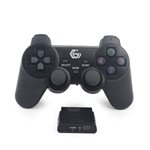 Gembird Dual Vibration Trådlös spelkontroll för PC, Playstation 2 och 3 - Svart